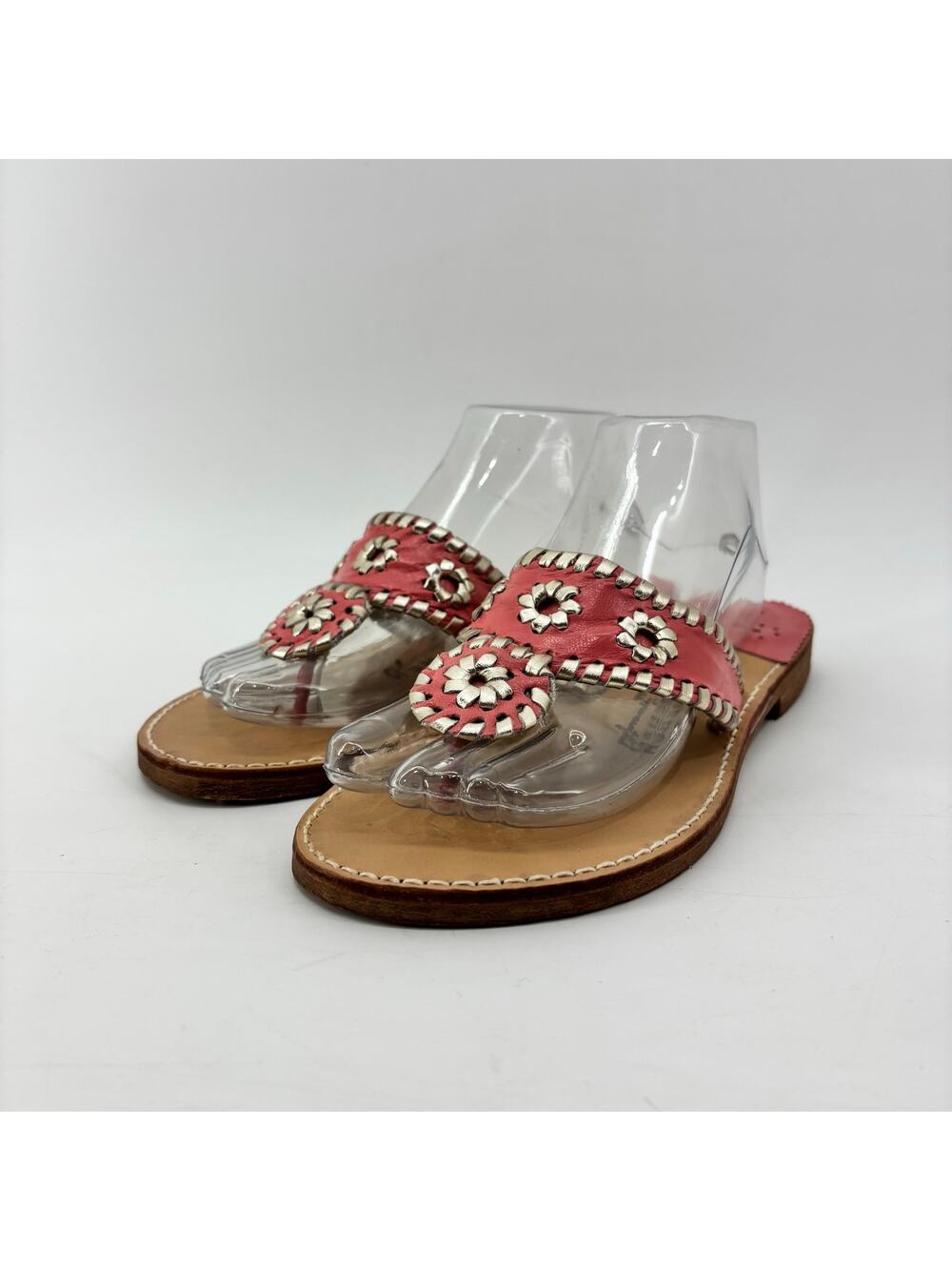 Palm Beach Size 8 Women's Sandals Pink Leather USA Handcrafted